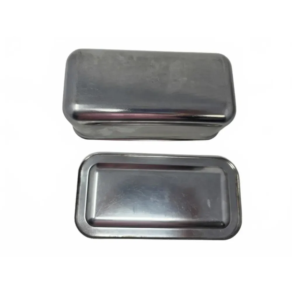 2 Vintage Revere Ware 1801 Stainless Steel Refrigerator Boxes 1 Qt